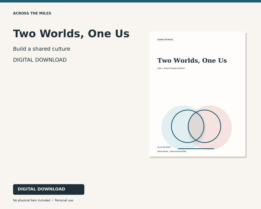 Two Worlds, One Us — USA + Brazil cover — digital download