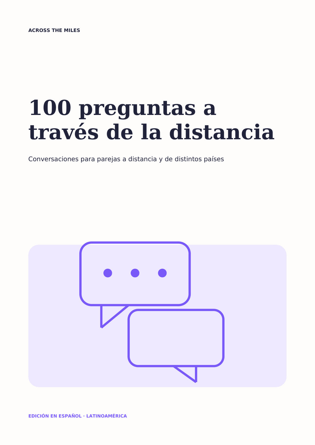 100 preguntas a través de la distancia — Español — cover