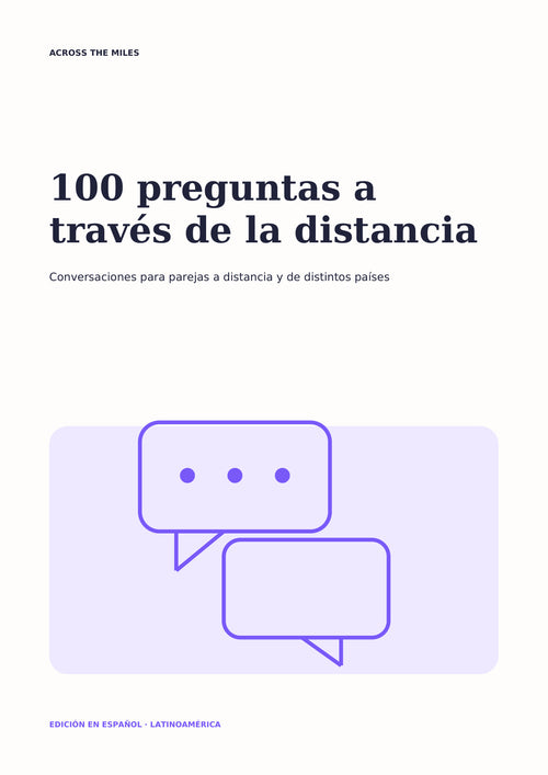 100 preguntas a través de la distancia — Español — cover