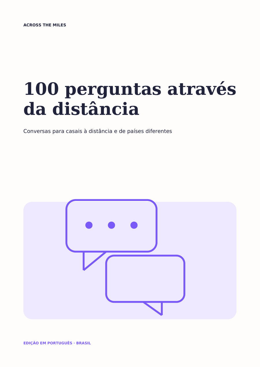 100 perguntas através da distância — Português — cover