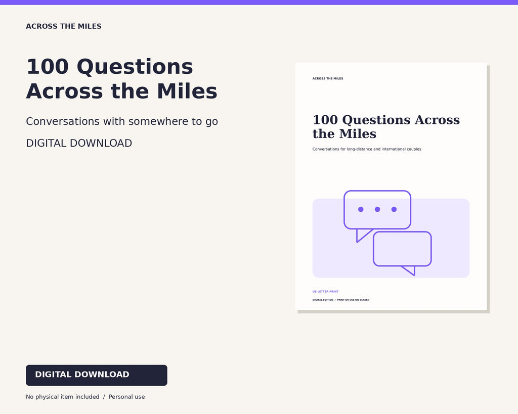 100 Questions Across the Miles cover — digital download