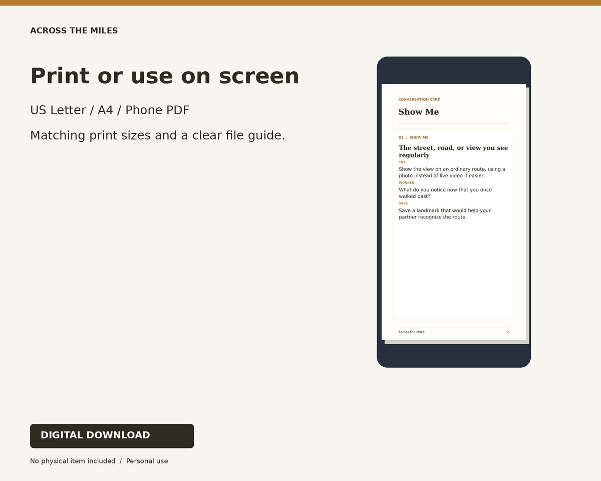 Print and screen formats for Teach Me Your World