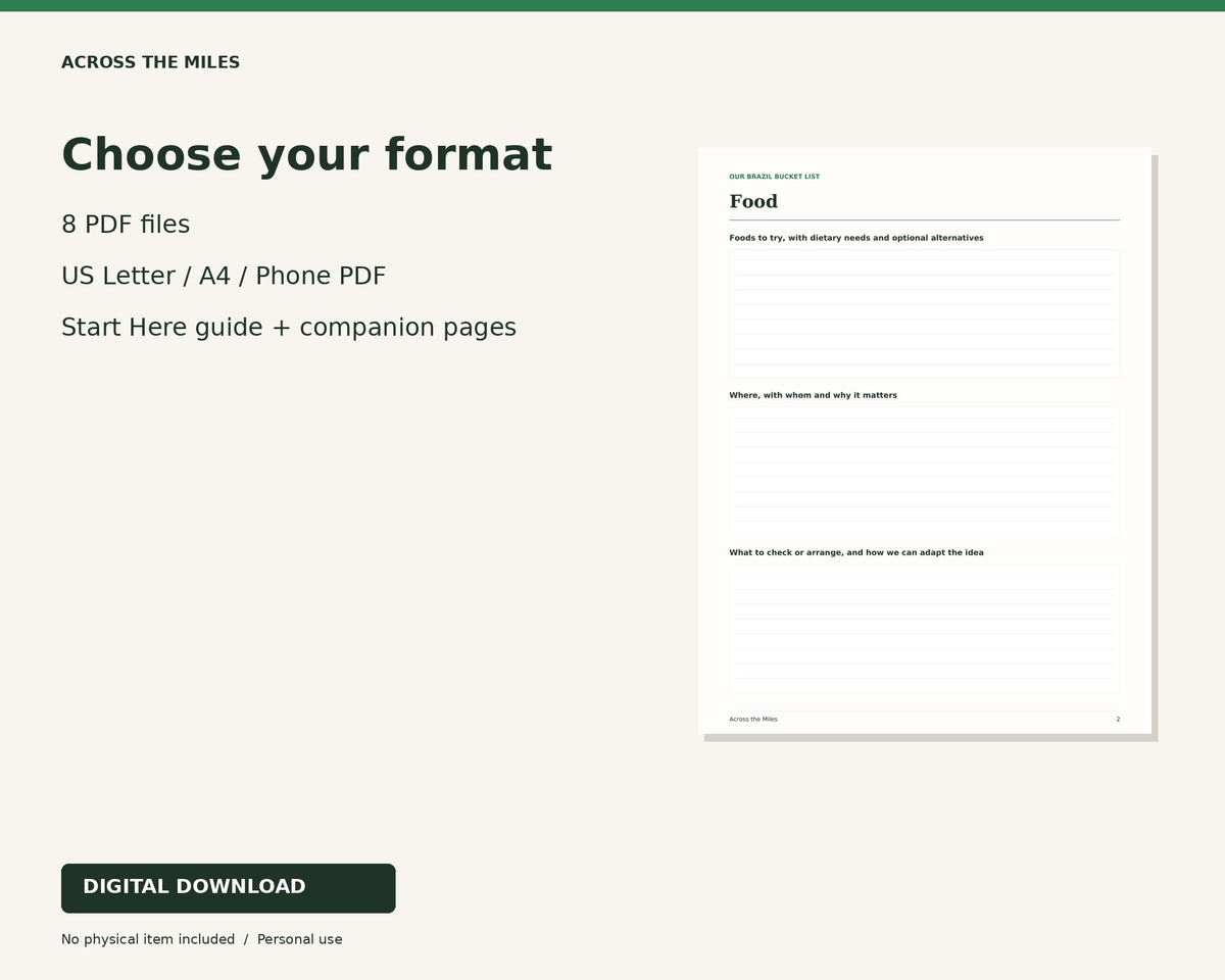 Formats and files included in Understanding Brazil Together