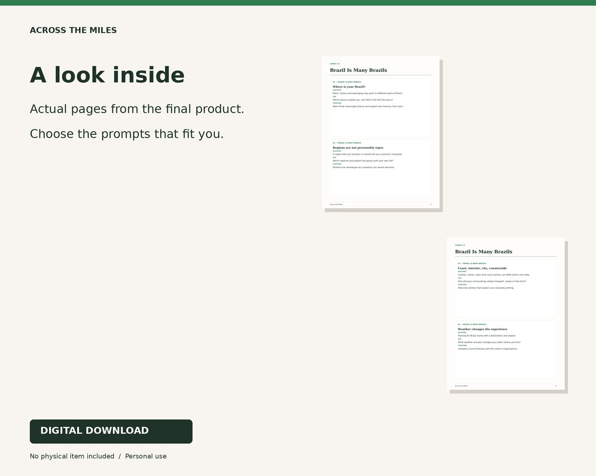 Actual interior pages from Understanding Brazil Together