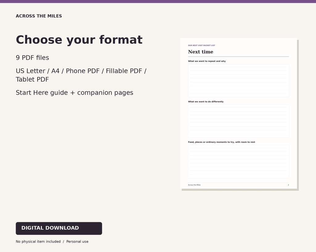 Formats and files included in Until We Meet