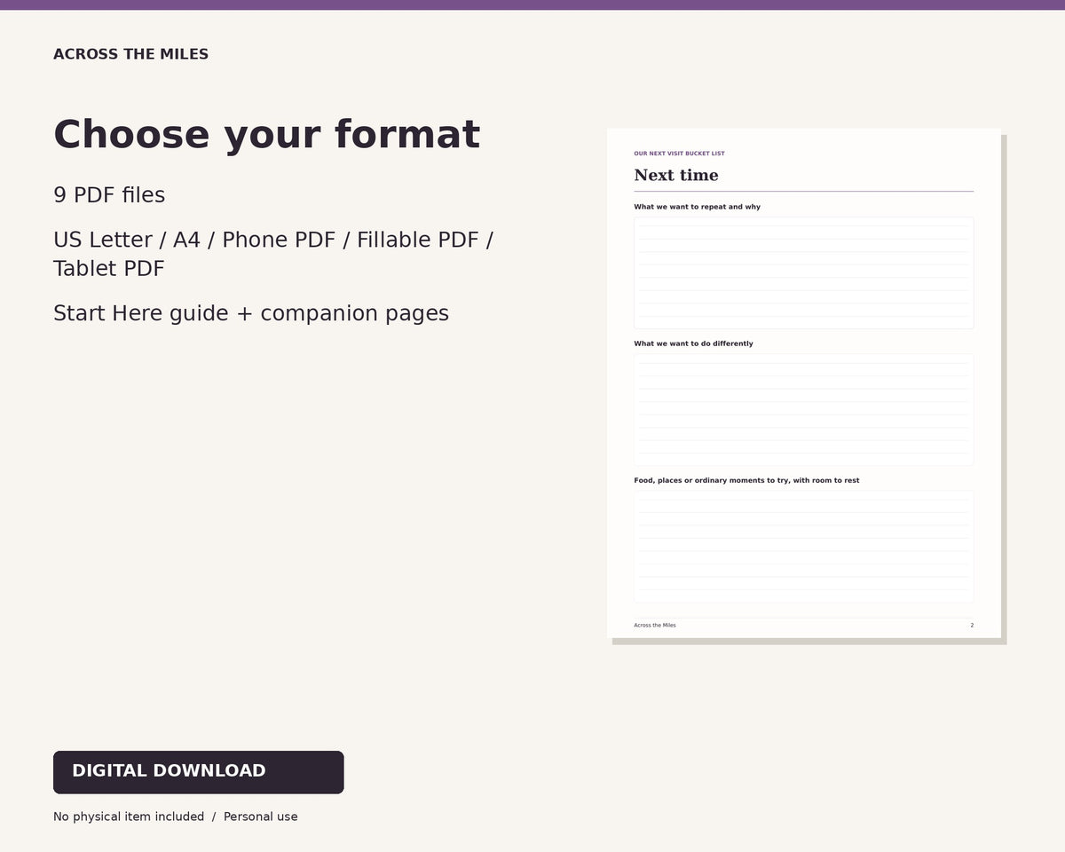 Formats and files included in Until We Meet