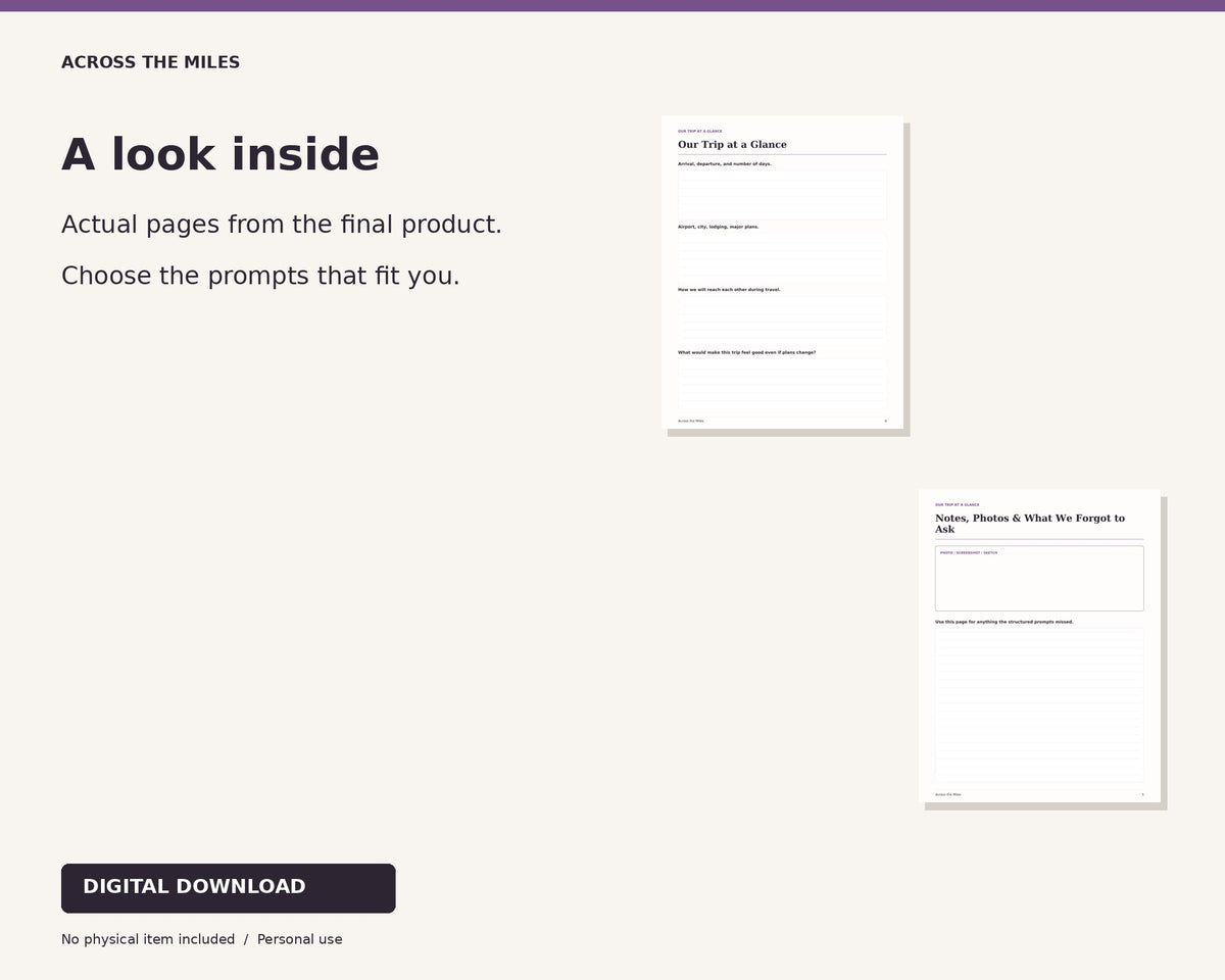 Actual interior pages from Until We Meet