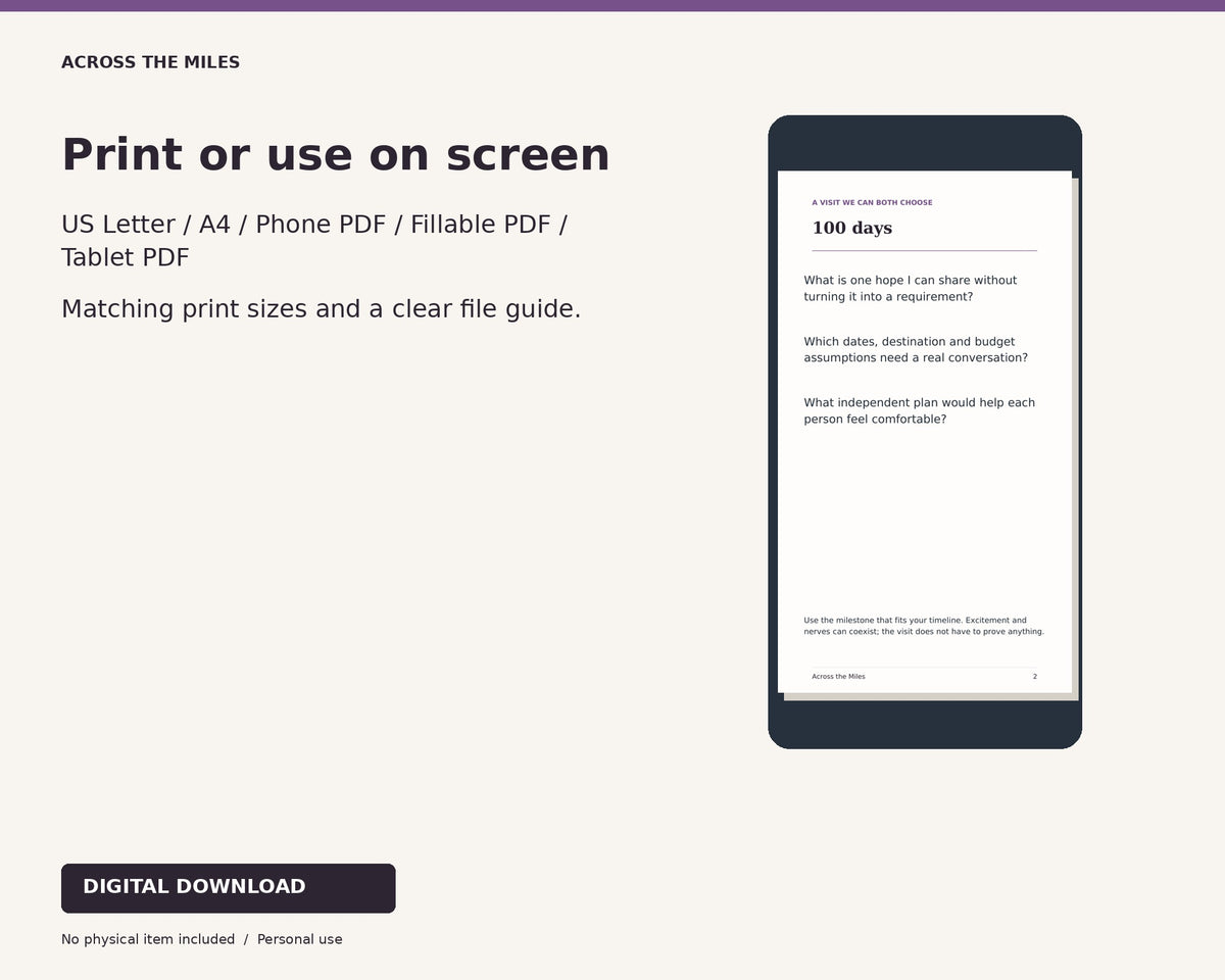 Print and screen formats for Until We Meet